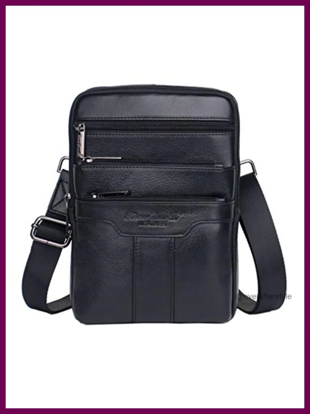 Genuine Leather Messenger Sling Bag Crossbody Shoulder Bag Travel Business